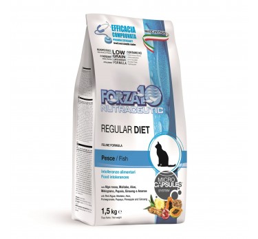 Forza10 Cat Regular Diet pesce Диетический корм для взрослых кошек из океанической рыбы при аллергии 1,5 кг